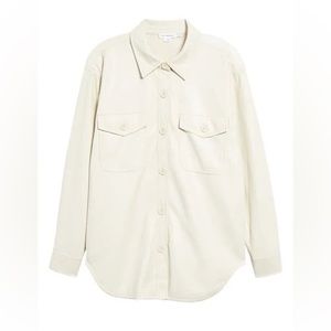 New Good American Better Than Leather Faux Leather Shacket 1/2 small-medium